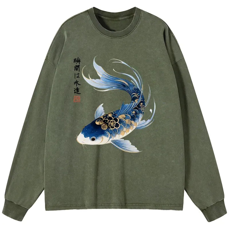 Japanese Koi Fish Long Sleeve T-Shirt
