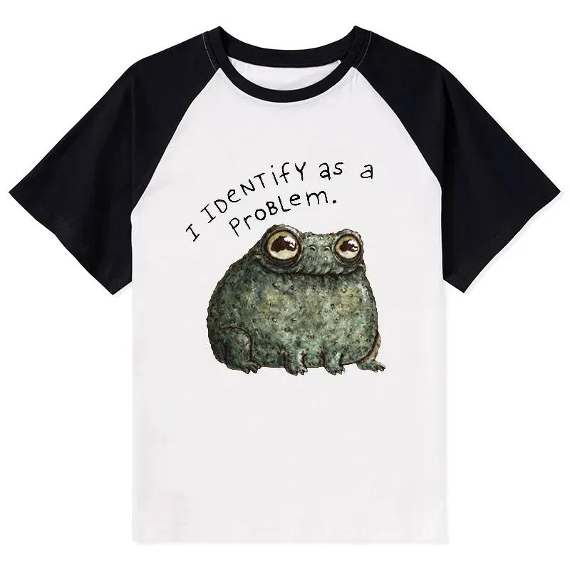 Kyoto-Lion Sarcastic Frog Self Deprecating Raglan T-shirt