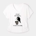 Kyoto-Lion Cool Crow Sips Calm Coffee Alone Modal Dolman Sleeve T-Shirt