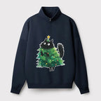 Retro Half Zip Sweatshirt for Streetwear