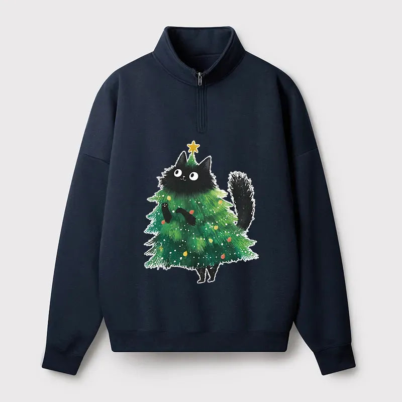 Retro Half Zip Sweatshirt for Streetwear