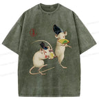 Japanese Retro T-Shirt for Daily Wear