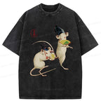 Japanese Retro T-Shirt for Daily Wear