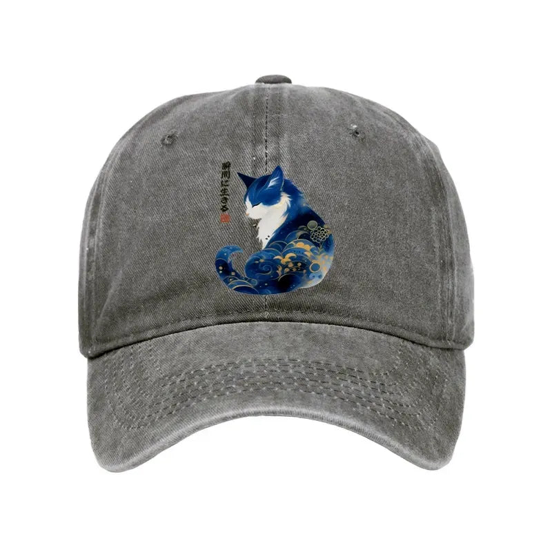 Retro zen cat cap free shipping