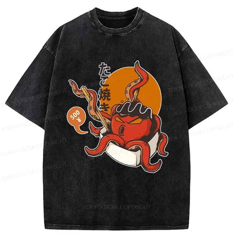 Kyoto-Lion Yummy Takoyaki Washed T-Shirt