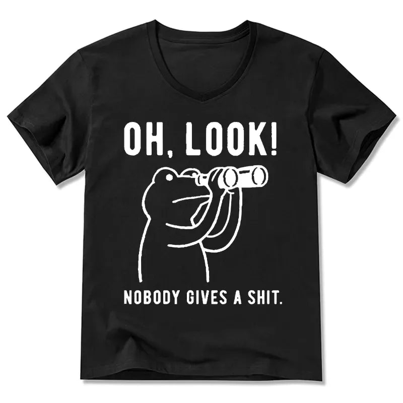 Kyoto-Lion Frog of Indifference V-Neck Classic T-Shirt
