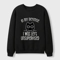 Funny Cat Waffle Sweatshirt for Daily Wear