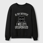 Funny Cat Waffle Sweatshirt for Daily Wear