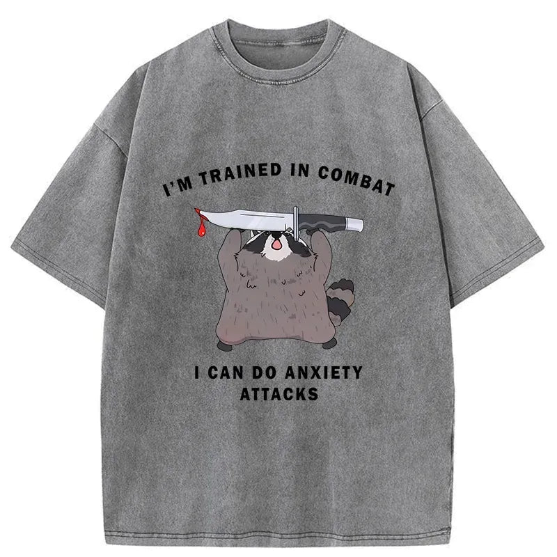 Kyoto-Lion Coping With Anxiety Washed T-Shirt