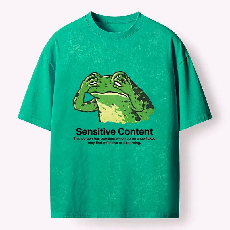 japanese vintage washed t-shirt with frog