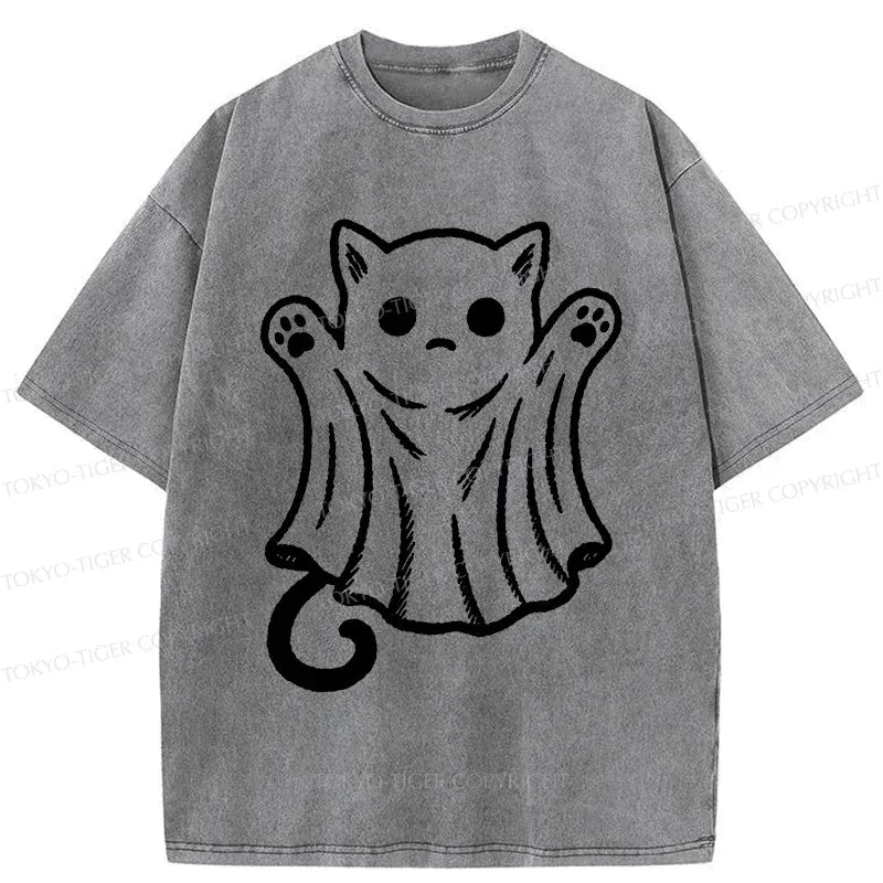 Vintage Japanese Cat Ghost T-Shirt