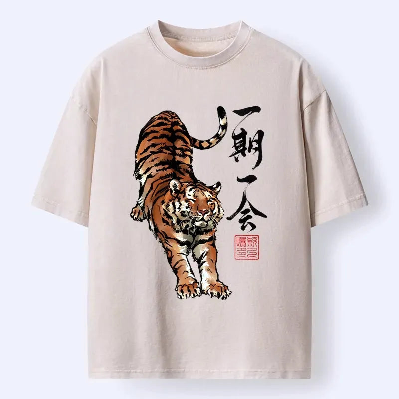 comfortable Japanese tiger tee for daily wear