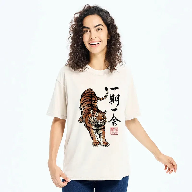 comfortable Japanese tiger tee for daily wear