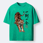 Japanese ink tiger washed t-shirt