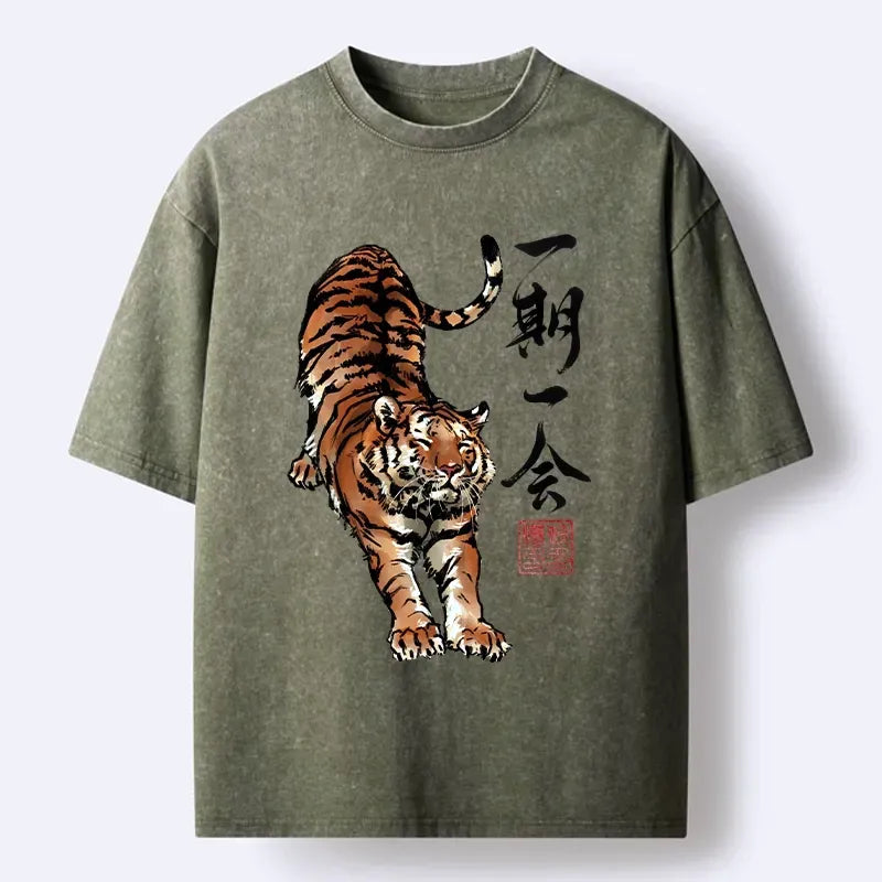 comfortable Japanese tiger tee for daily wear