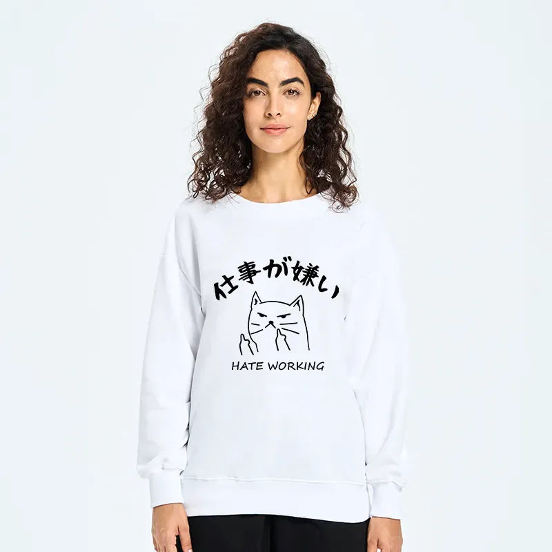 unisex cat sweatshirt for casual streetwear