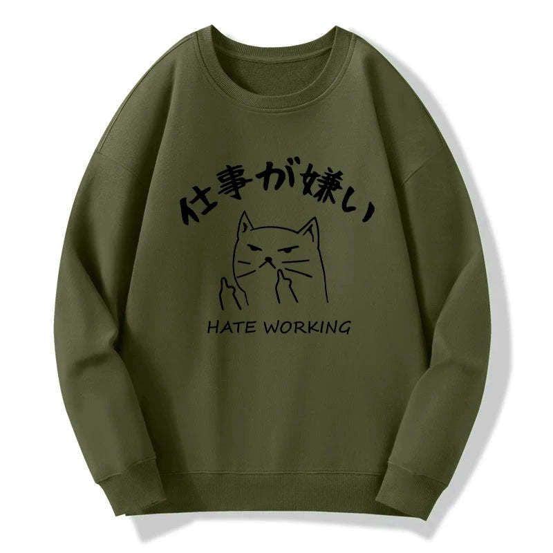 unisex cat sweatshirt for casual streetwear