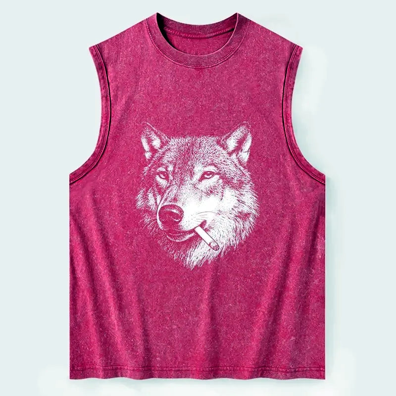Kyoto-Lion Cool Wolf Meme Bad Decisions Pending Washed Tank