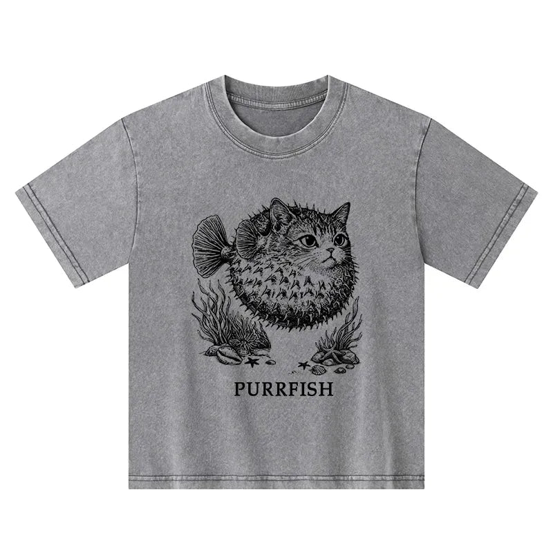 cute cat head t-shirt for kids