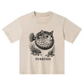 Kyoto-Lion Spiky Puffer With Cute Cat Head Kids Washed T-Shirt