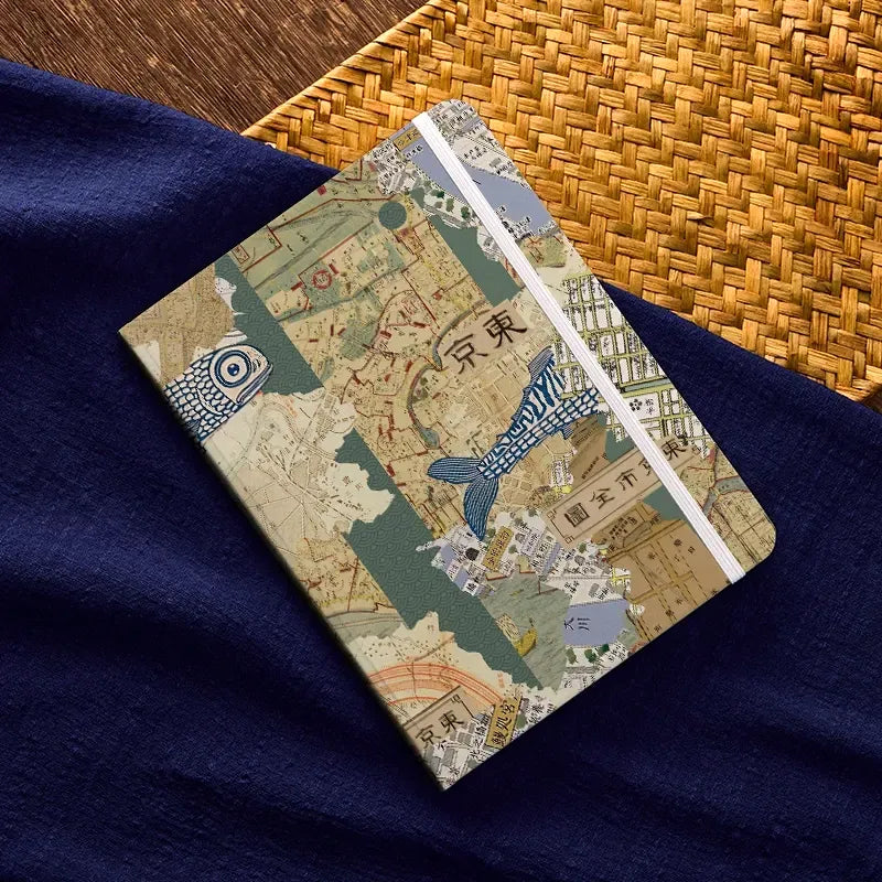 Old Tokyo map notebook for travel