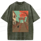 Japanese Lion Torii Gate T-Shirt