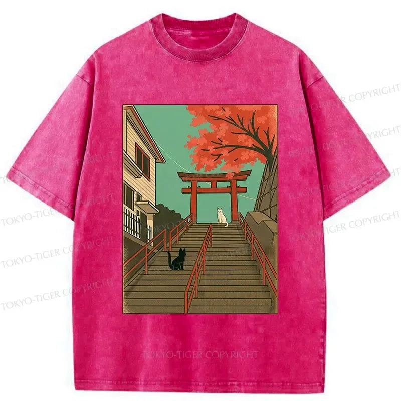 Washed Ukiyo-e Tee for Casual