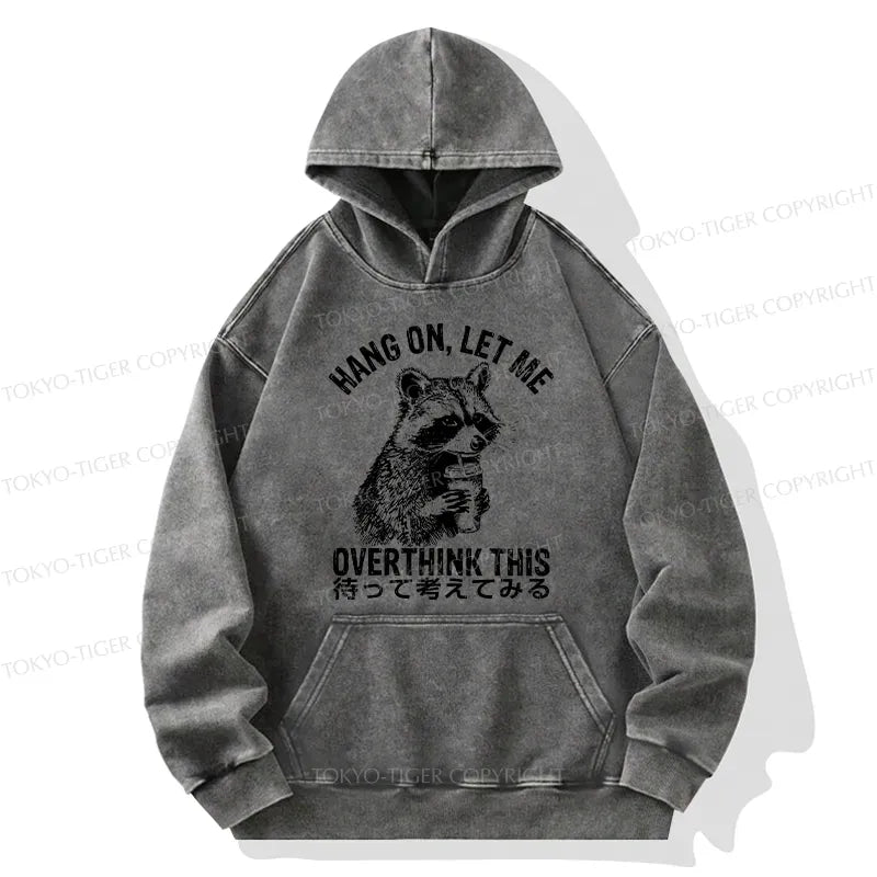 Kyoto-Lion Overthink Raccoon Washed Hoodie