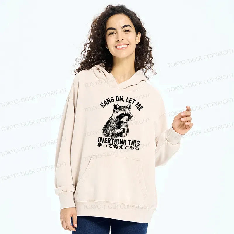 Kyoto-Lion Overthink Raccoon Washed Hoodie