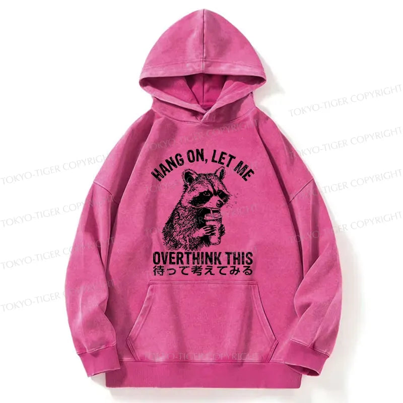 Kyoto-Lion Overthink Raccoon Washed Hoodie