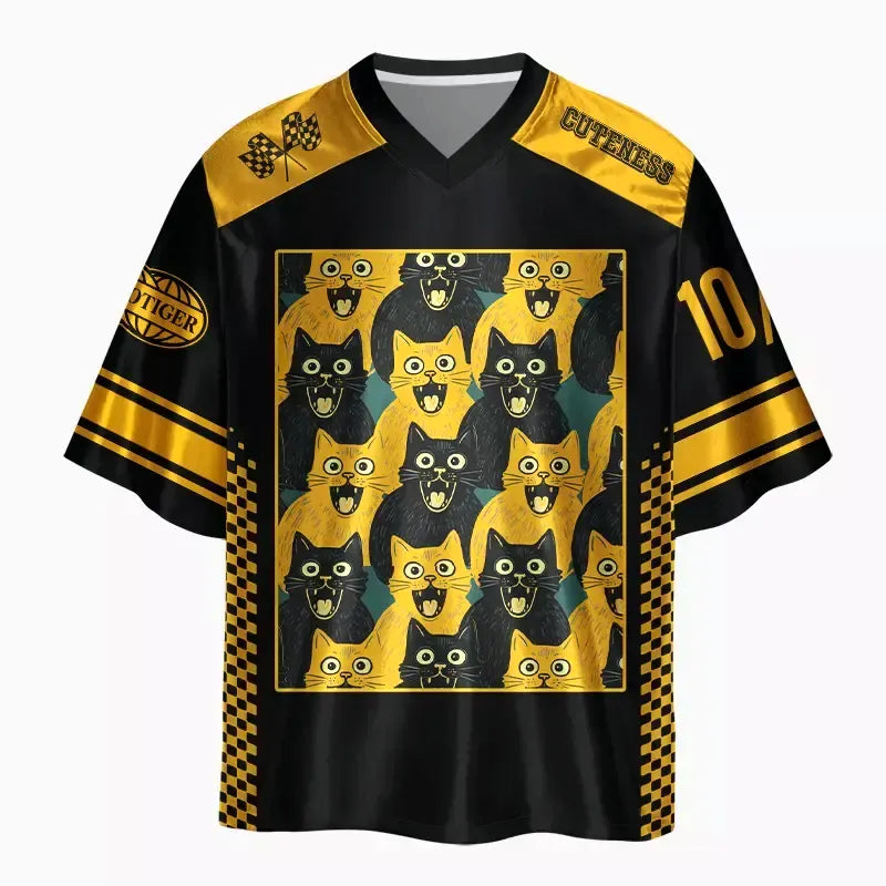Golden Black Cat Japanese Streetwear