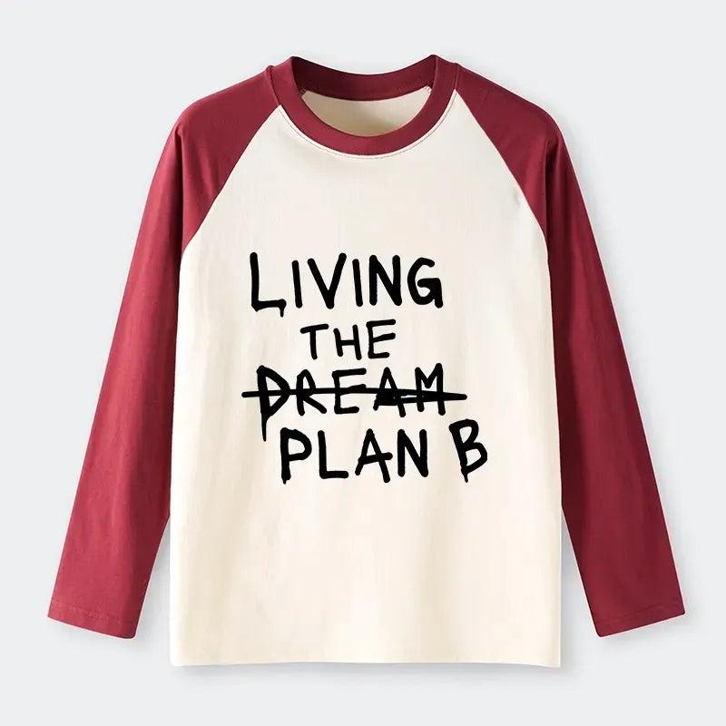 Kyoto-Lion Implement Plan B Raglan Long Sleeve T-shirt