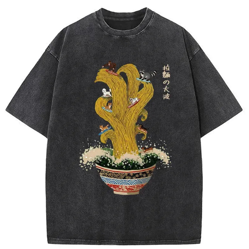 Unisex Ramen Surfing T-Shirt Best Seller