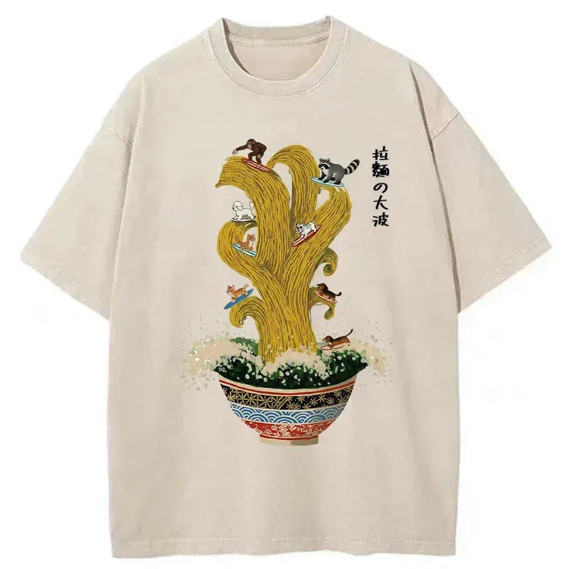 Unisex Ramen Surfing T-Shirt Best Seller