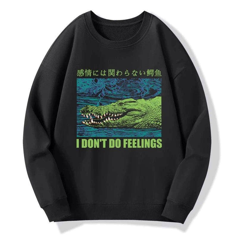 Kyoto-Lion An Emotionless Crocodile Sweatshirt