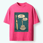 Kyoto-Lion brush print washed t-shirt on sale