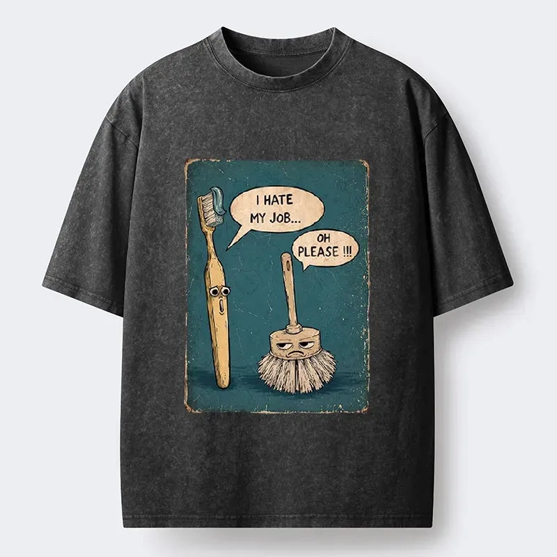 Japanese brush print t-shirt free shipping