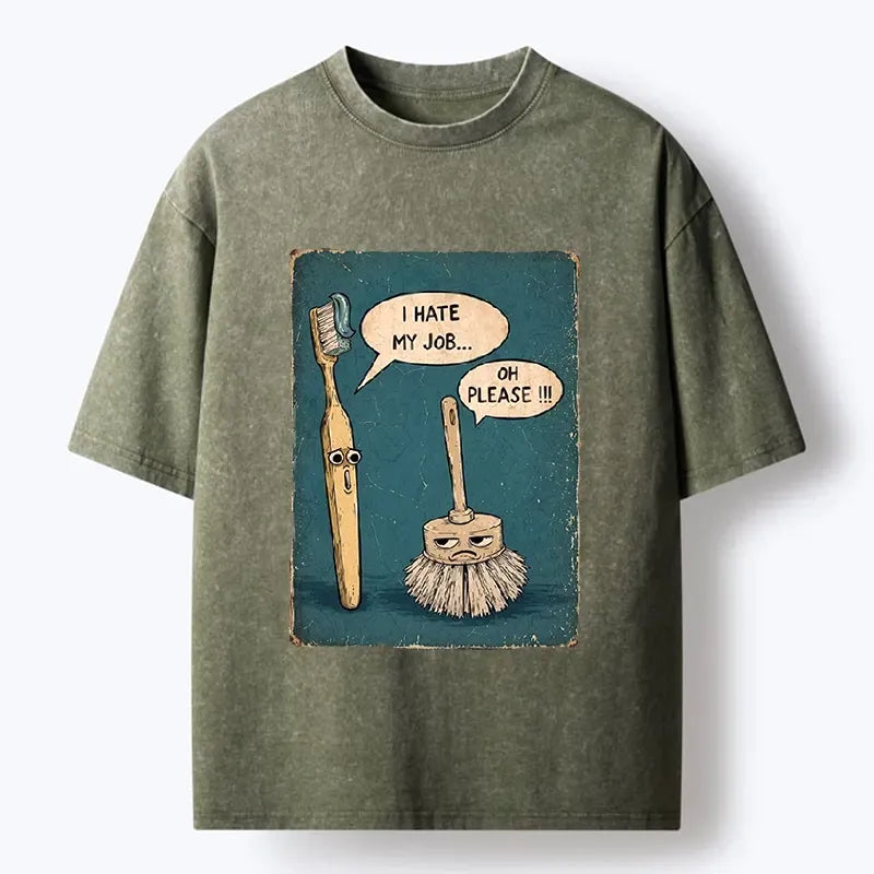 Japanese brush print t-shirt free shipping