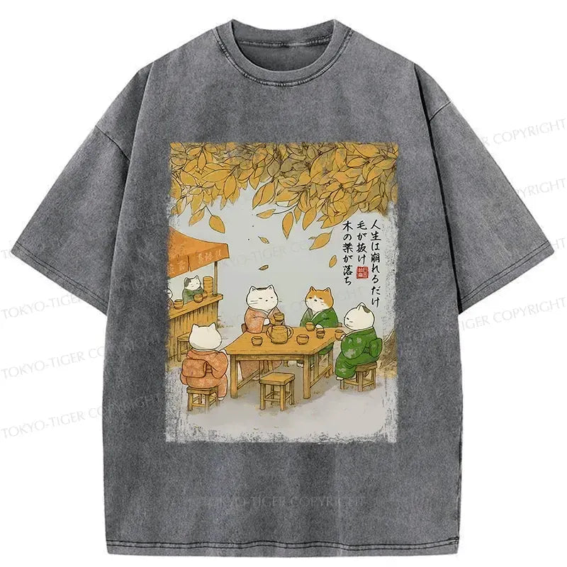 kyoto cat t-shirt for daily wear