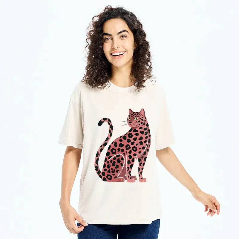 Cute Pink Leopard T-Shirt Gift Idea