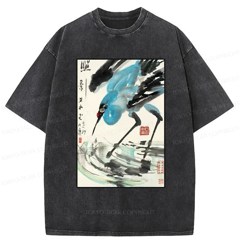 Japanese Crane T-Shirt Free Shipping