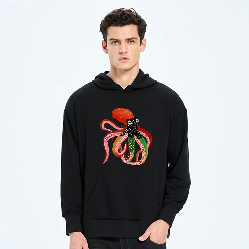Kyoto-Lion Colorful Octopus Art Classic Hoodie