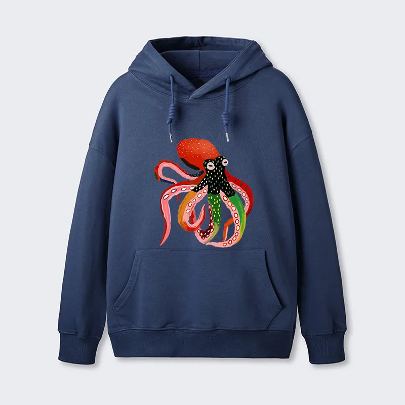 Kyoto-Lion Colorful Octopus Art Classic Hoodie