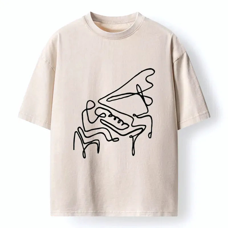 Vintage Japanese Style Washed T-Shirt for Streetwear