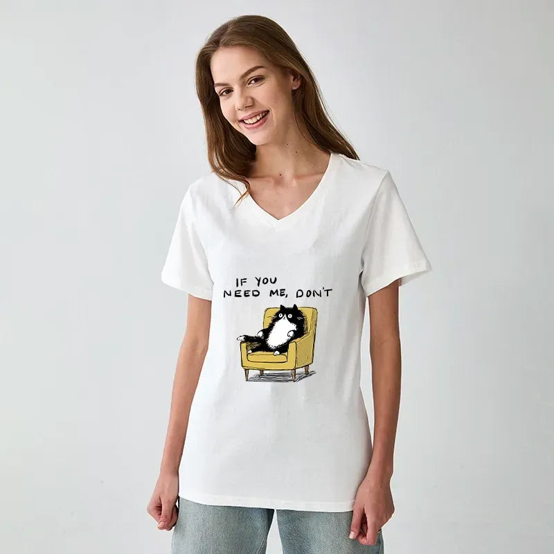 Japanese Cat V-Neck T-Shirt
