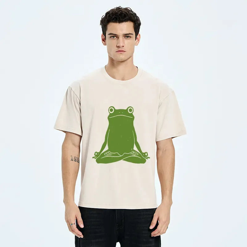 funny yoga frog t-shirt for daily wear
