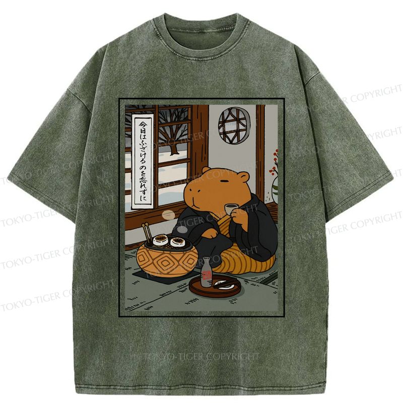 Zen Capybara T-Shirt on Sale