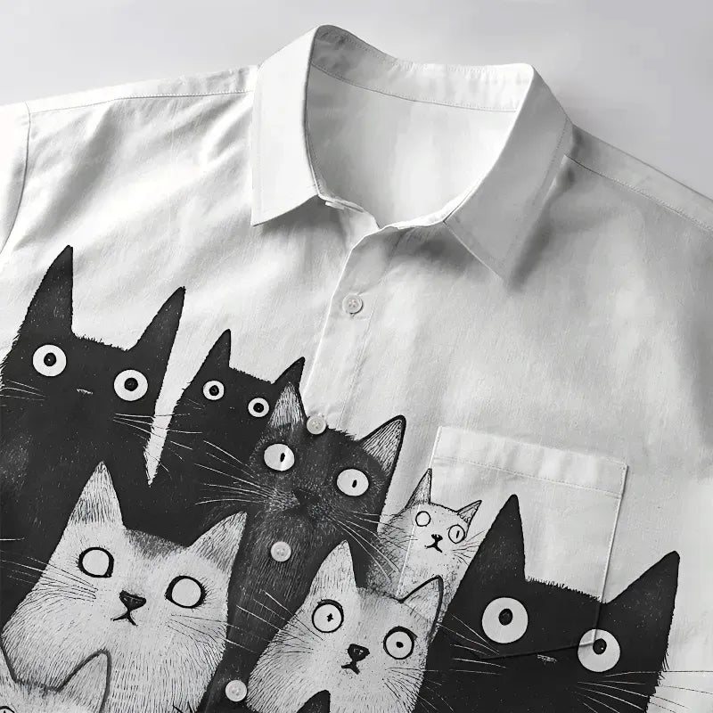 Japanese button-up shirt for daily wear