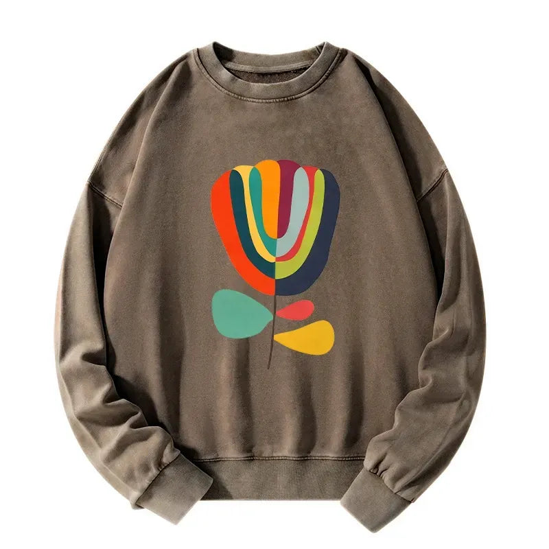 Minimalist Washed Sweatshirt for Casual Wear