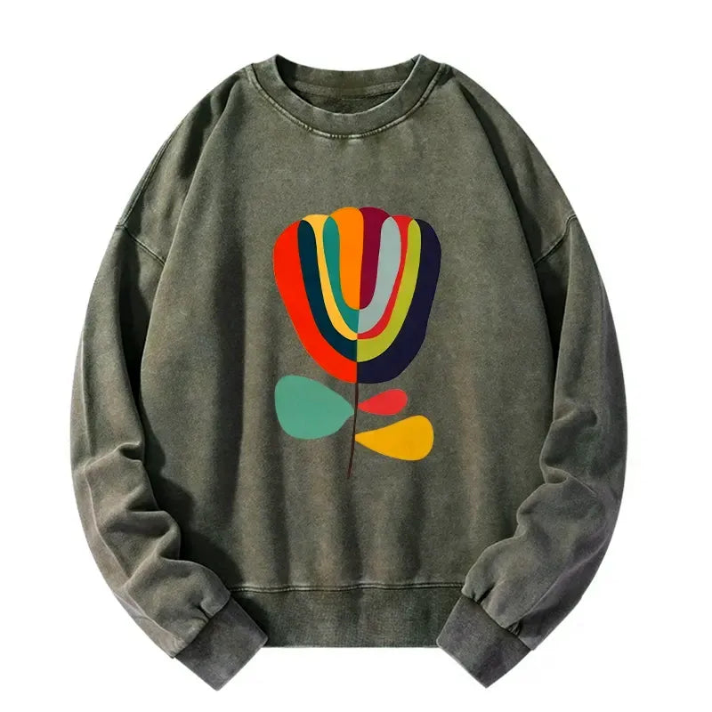 Kyoto Lion Colorful Flower Sweatshirt